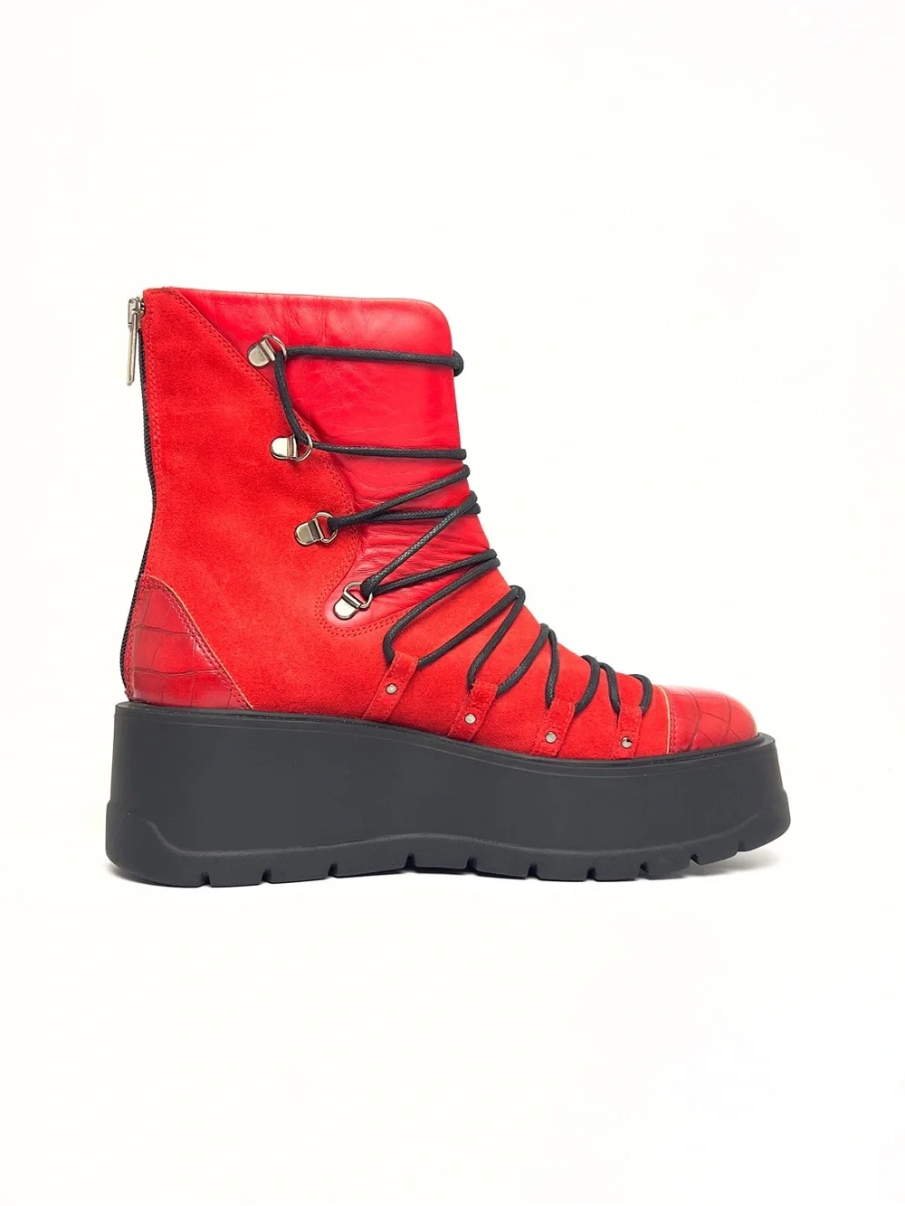 Free People Simone Wedge Boot in red Size 40